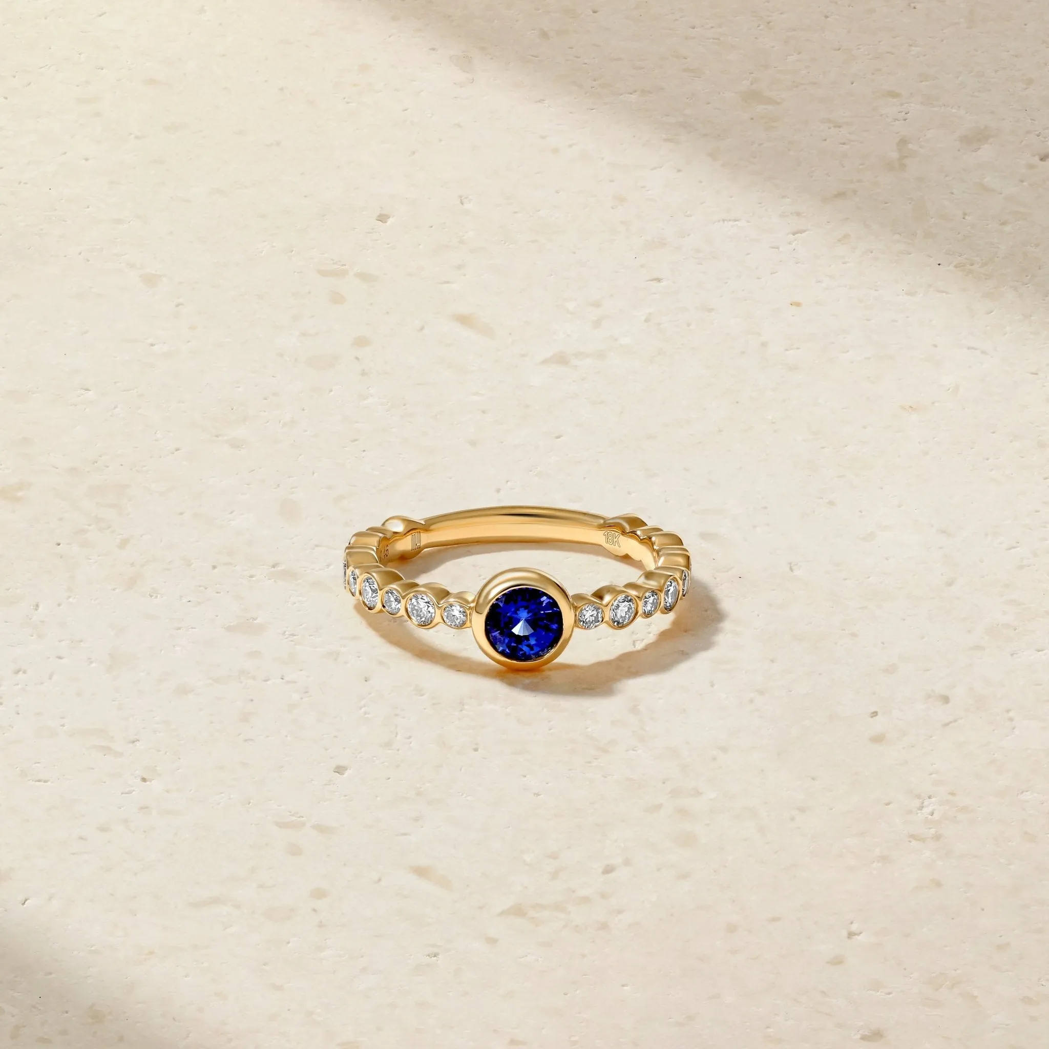 Bubbly Crescendo Sapphire and Diamond Ring