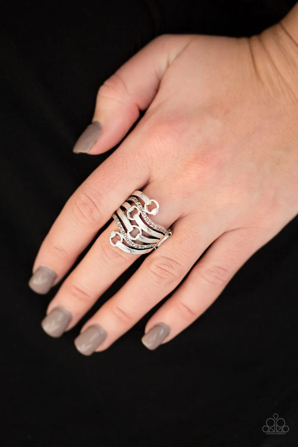 Buckle Up Silver Ring