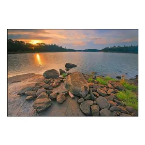 Canada-Ontario-Kenora Middle Lake at Sunrise