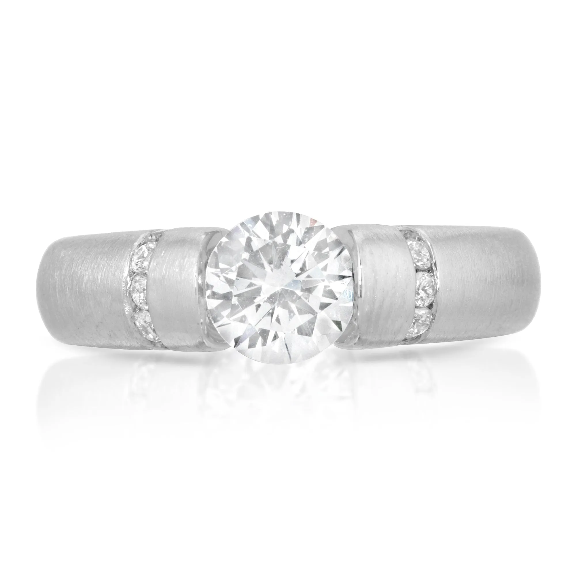 Carina Modern Tension Set Engagement Ring in 14K, 18K or Platinum