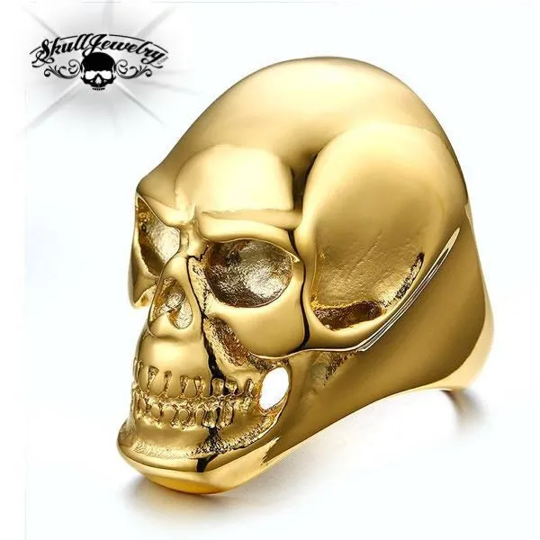 Carried Away - Big, Bold & Heavy Steel Skull Ring (#140Bronze)