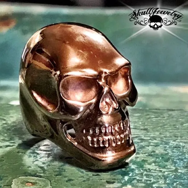 Carried Away - Big, Bold & Heavy Steel Skull Ring (#140Bronze)