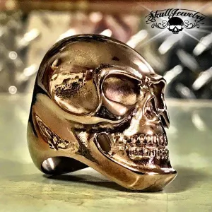 Carried Away - Big, Bold & Heavy Steel Skull Ring (#140Bronze)