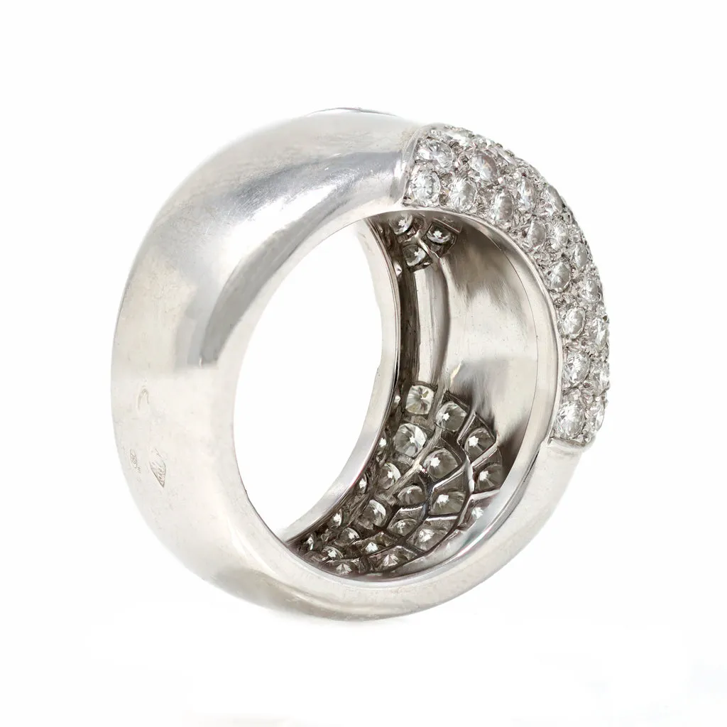 Cartier Diamond & 18k White Gold Band Ring