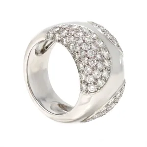 Cartier Diamond & 18k White Gold Band Ring