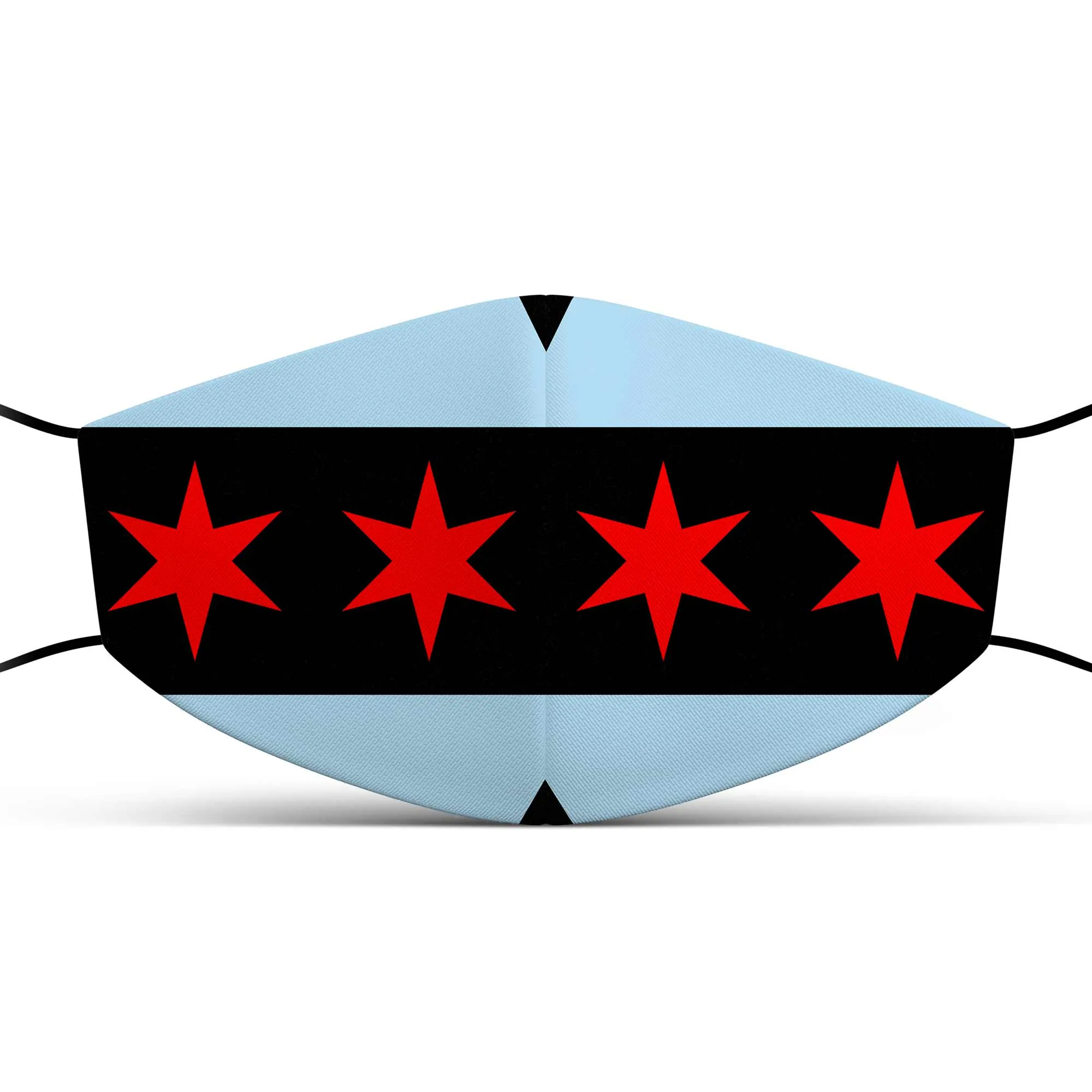 Chicago Black face mask with pocket