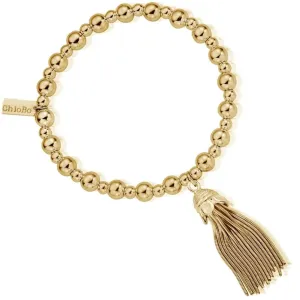 ChloBo Mini Small Ball Tassel Bracelet - Gold