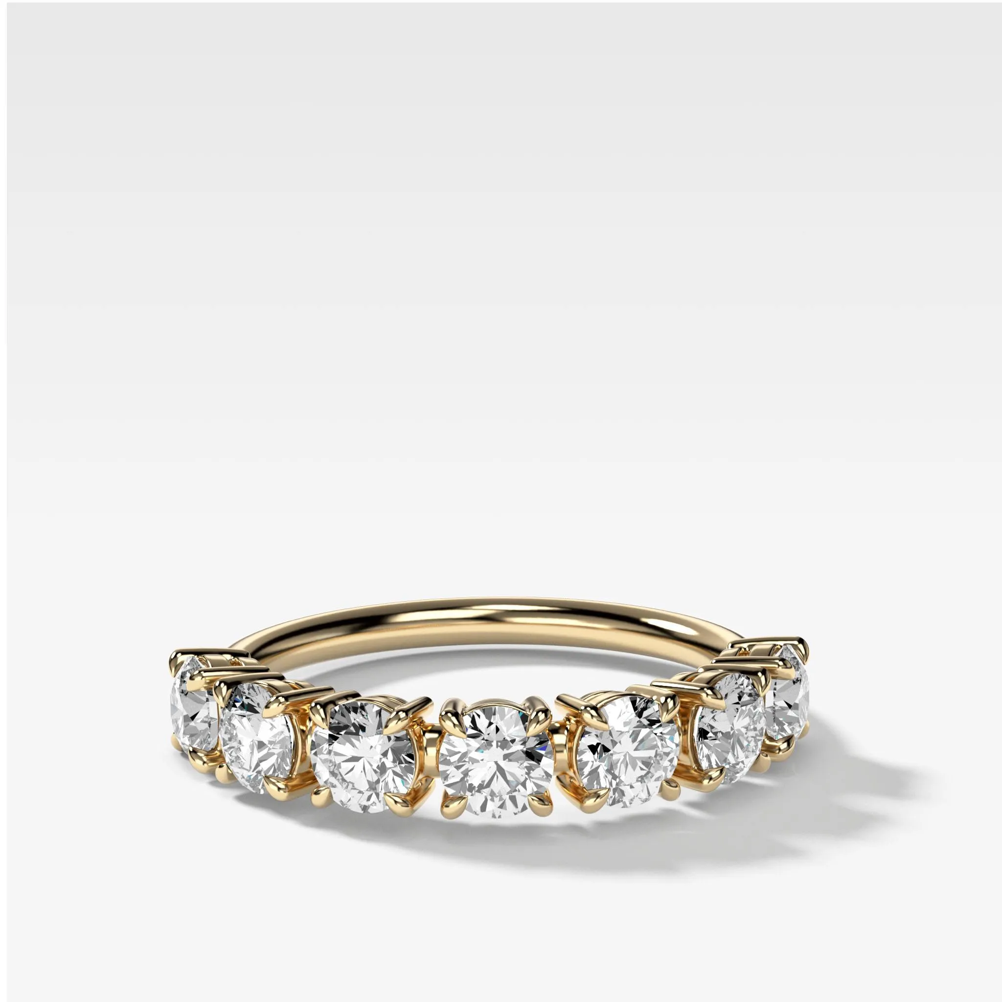 Claw Diamond Wedding Band: Jumbo Seven Stones