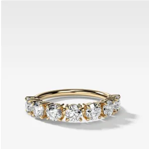 Claw Diamond Wedding Band: Jumbo Seven Stones