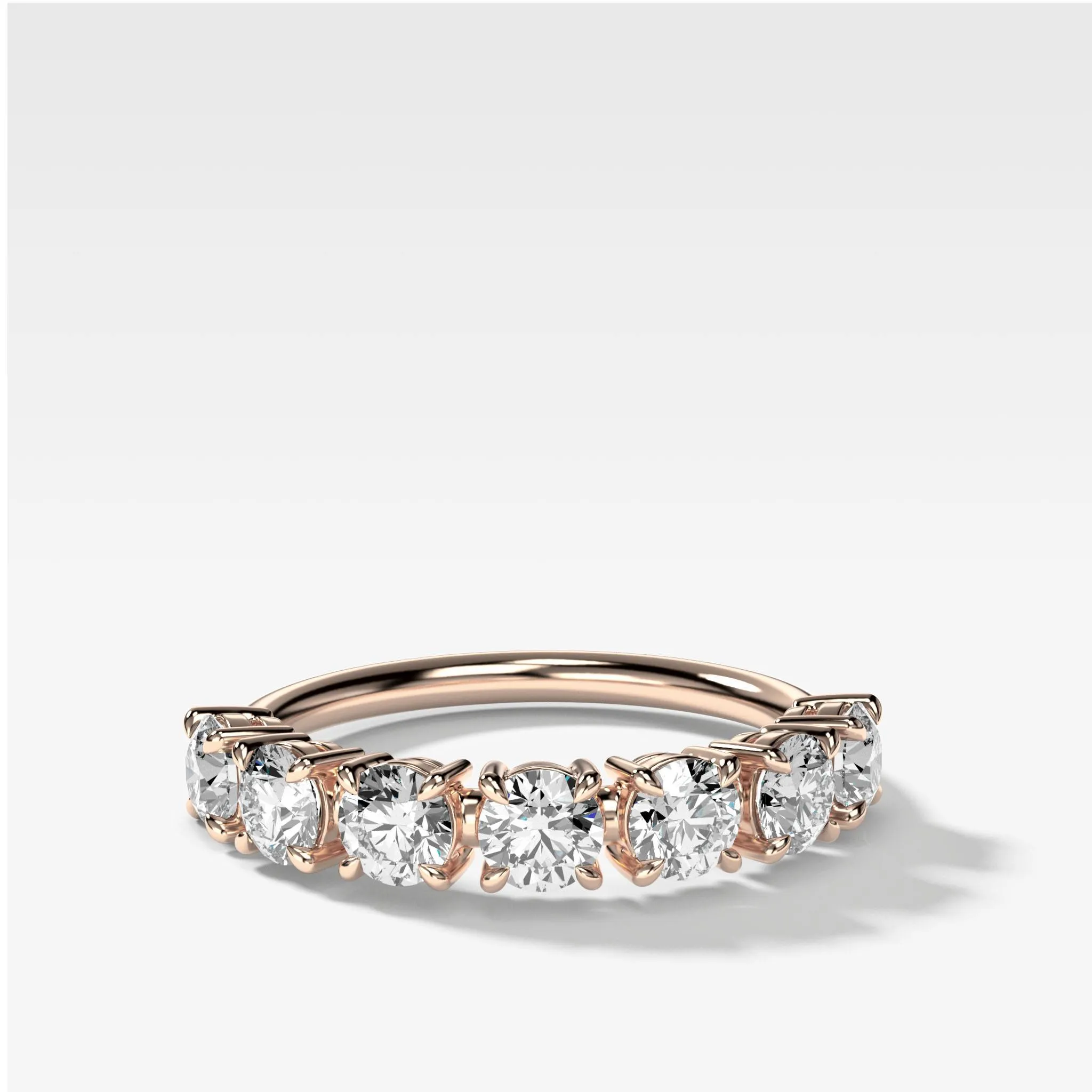 Claw Diamond Wedding Band: Jumbo Seven Stones