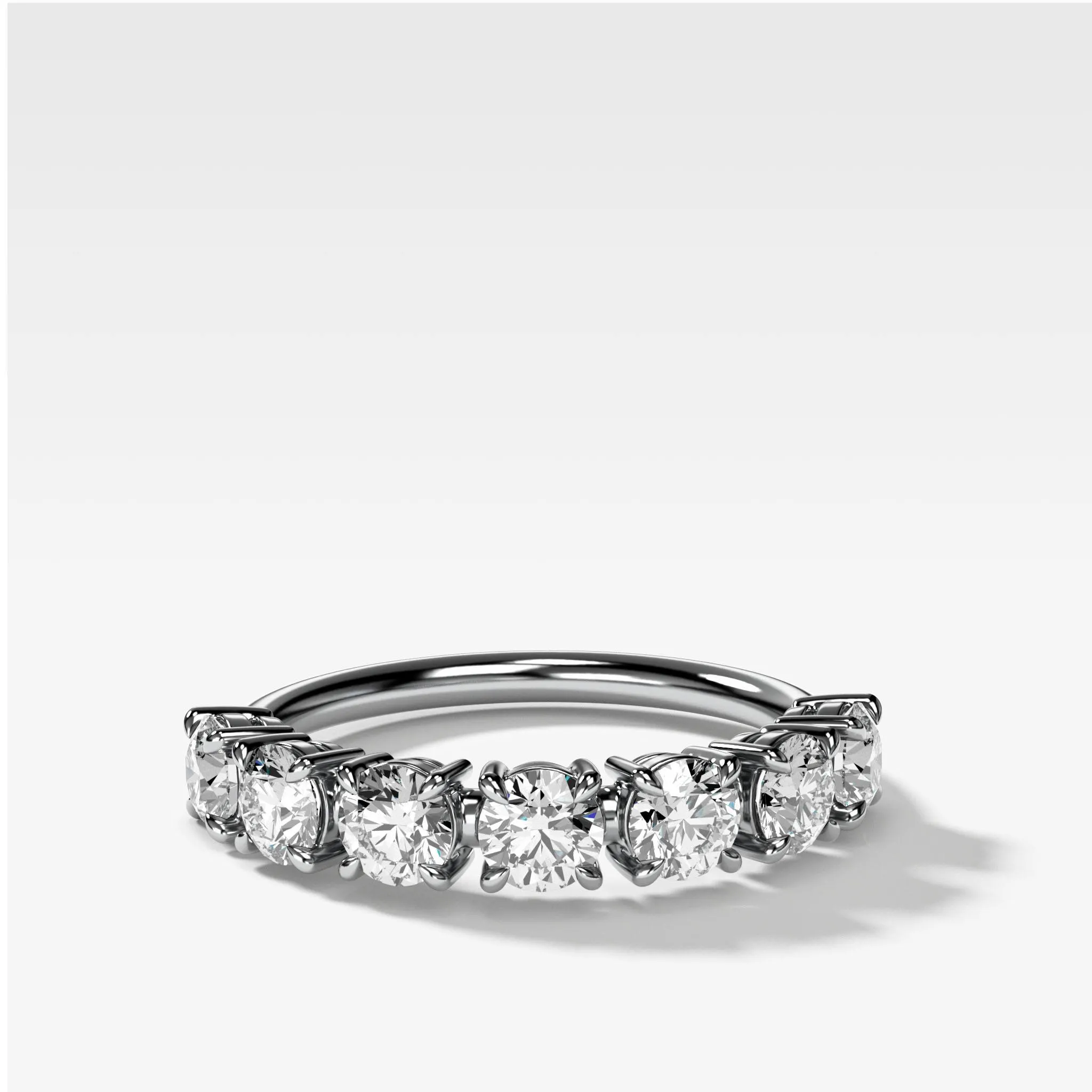 Claw Diamond Wedding Band: Jumbo Seven Stones