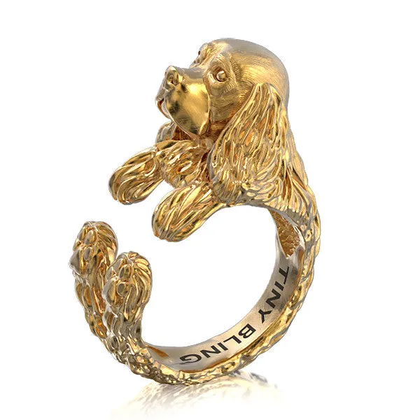 Cocker Spaniel Jewelry Cuddle Wrap Ring