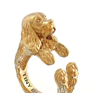 Cocker Spaniel Jewelry Cuddle Wrap Ring