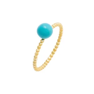 Colored X Pearl Beaded Ring