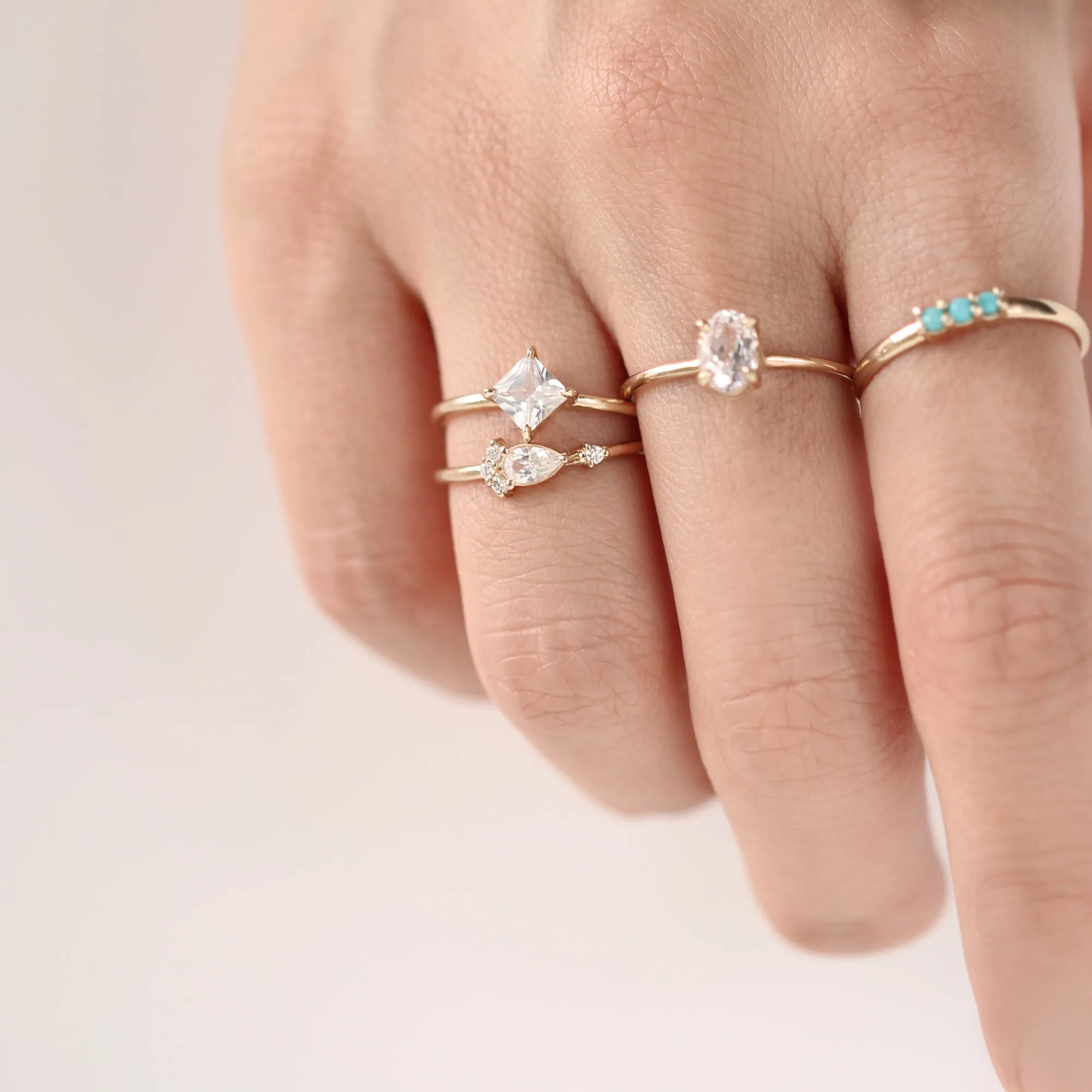 Compass Princess Cut Ring