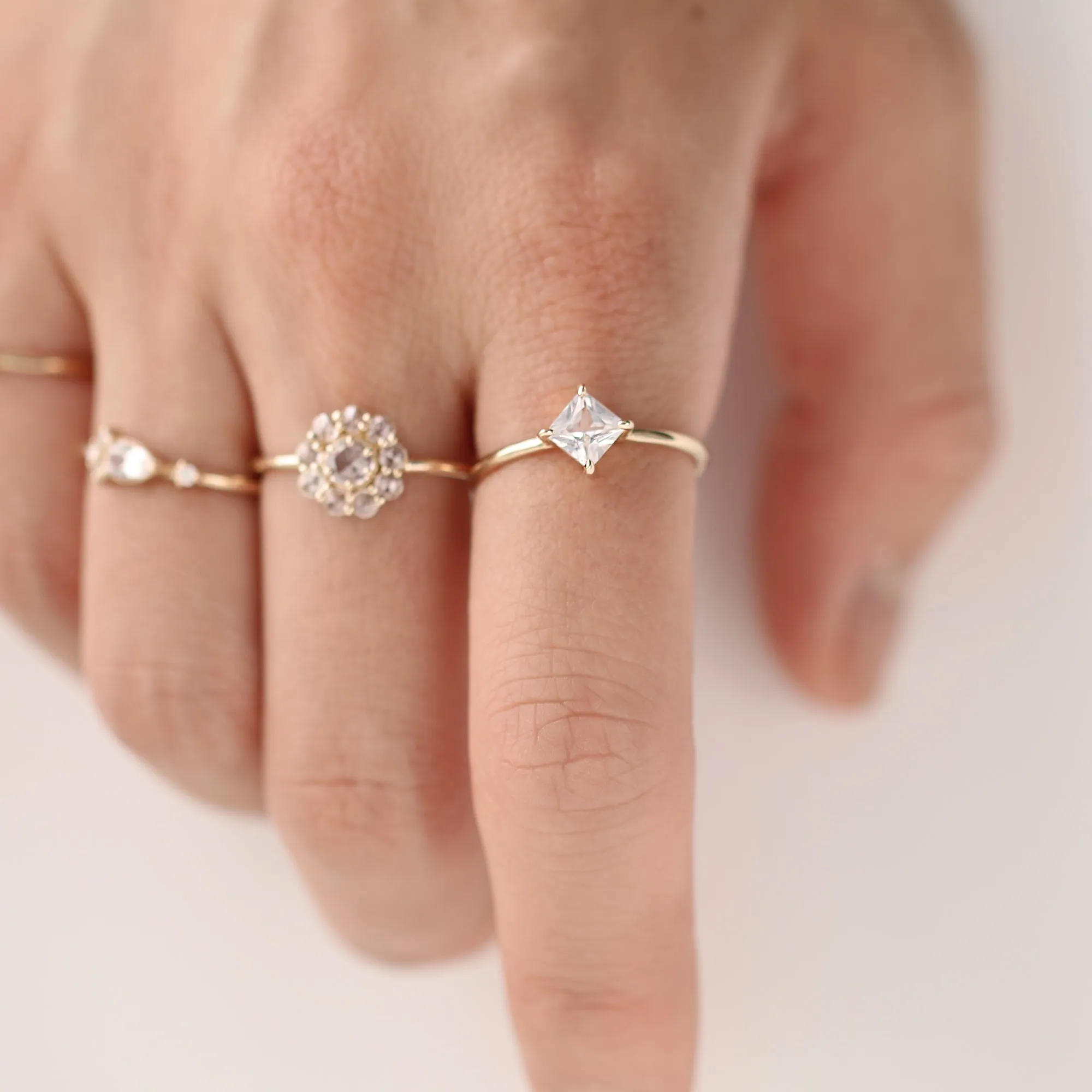 Compass Princess Cut Ring