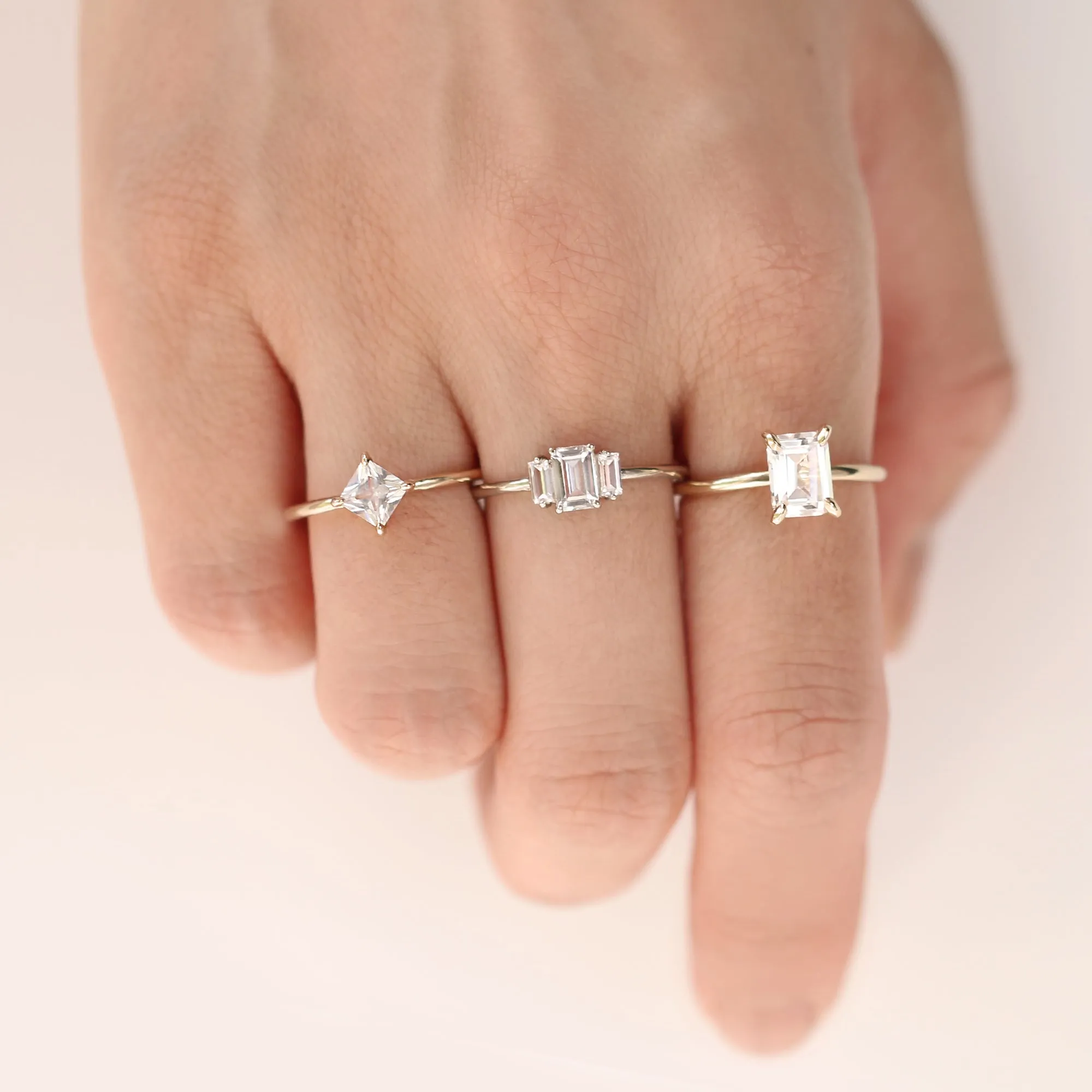 Compass Princess Cut Ring