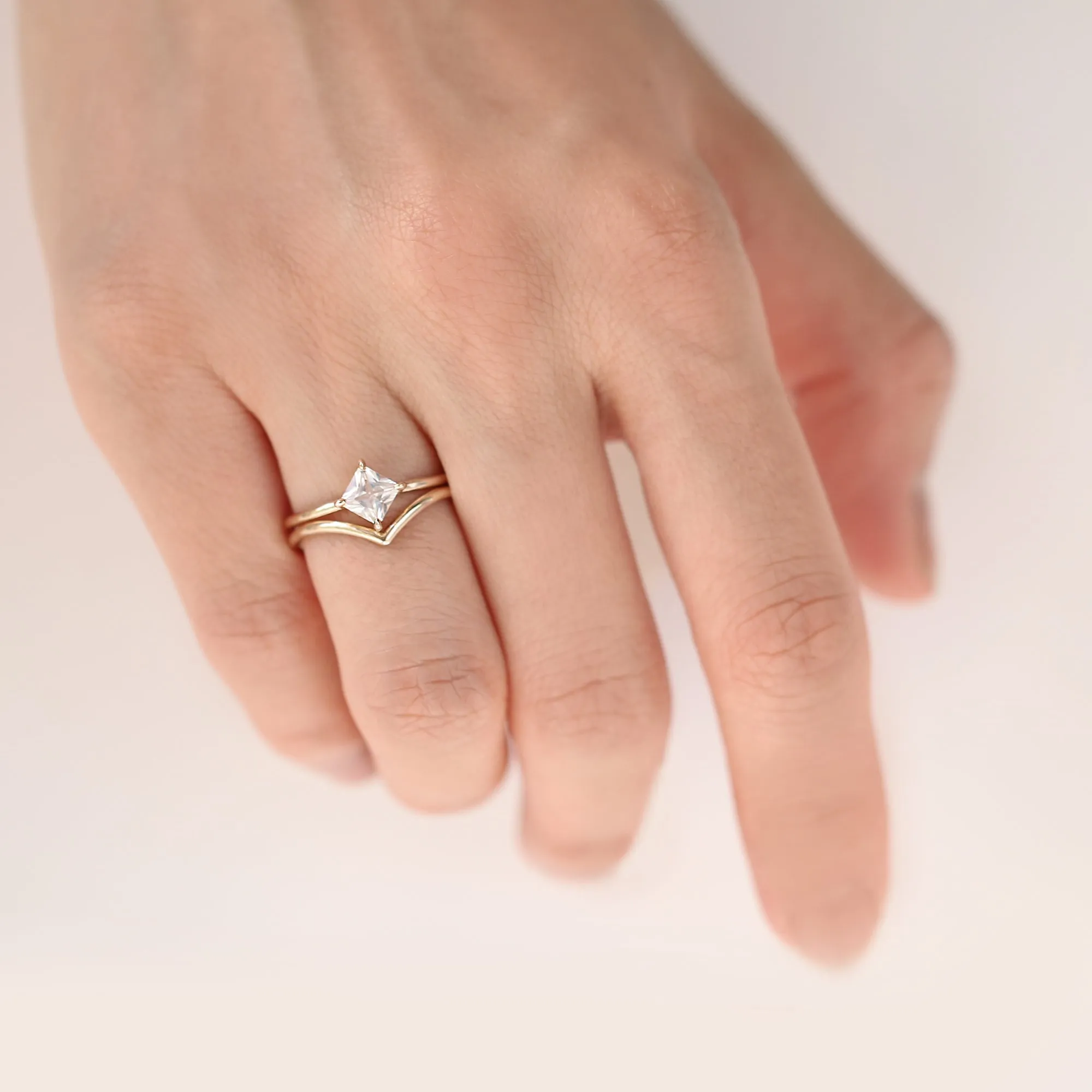 Compass Princess Cut Ring