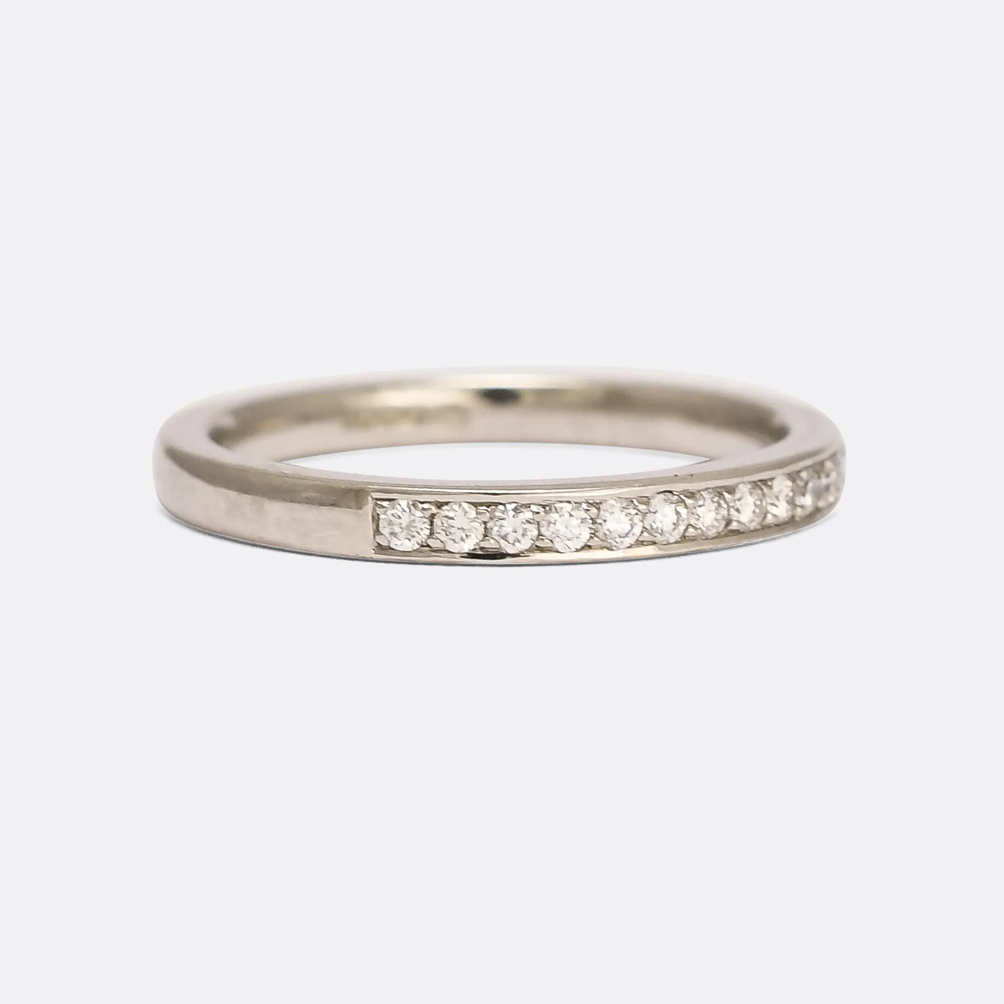 Contemporary Diamond Half Eternity Ring