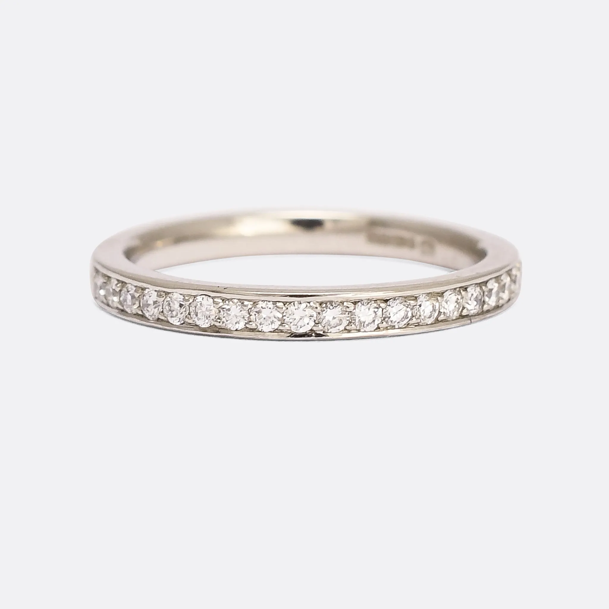 Contemporary Diamond Half Eternity Ring