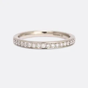 Contemporary Diamond Half Eternity Ring