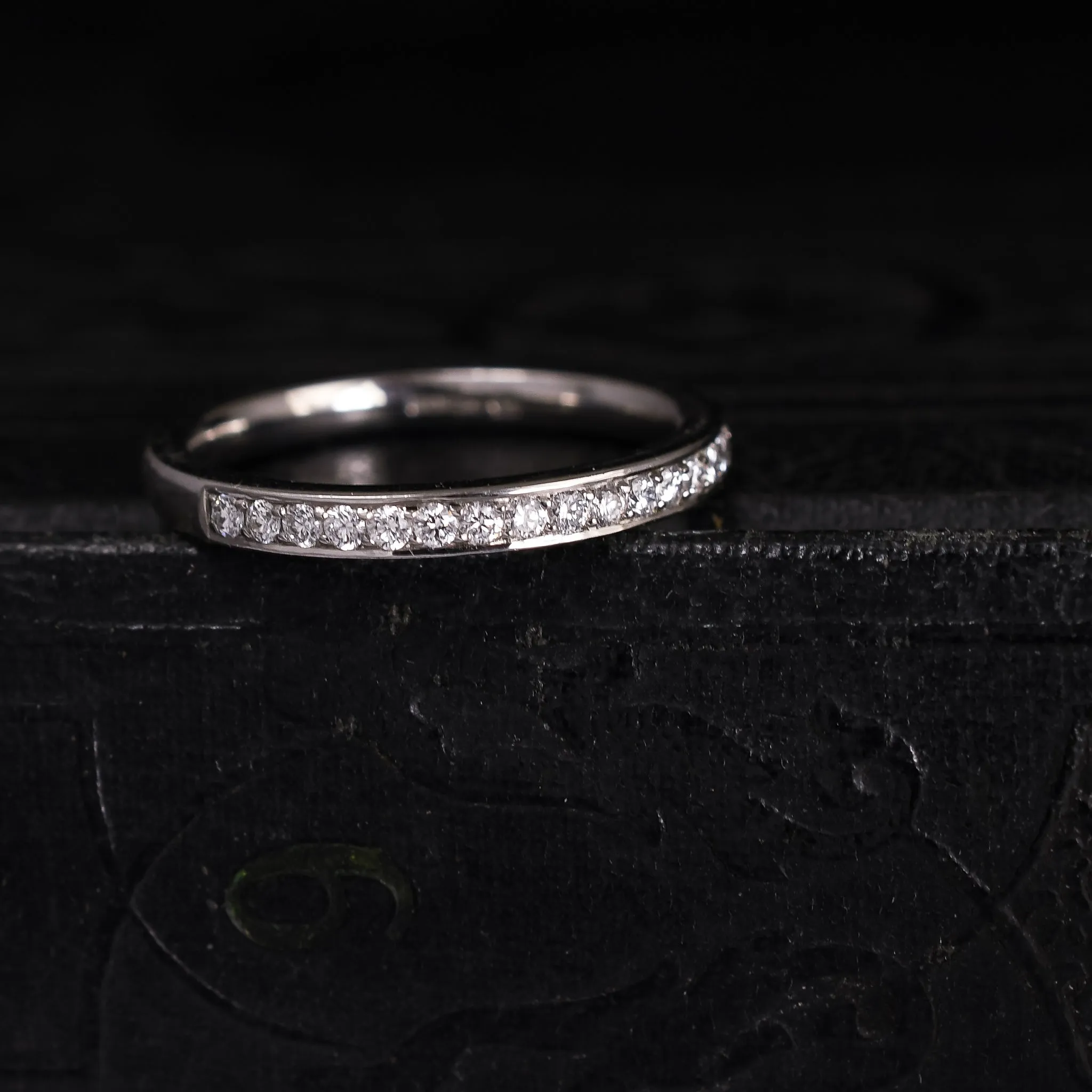Contemporary Diamond Half Eternity Ring