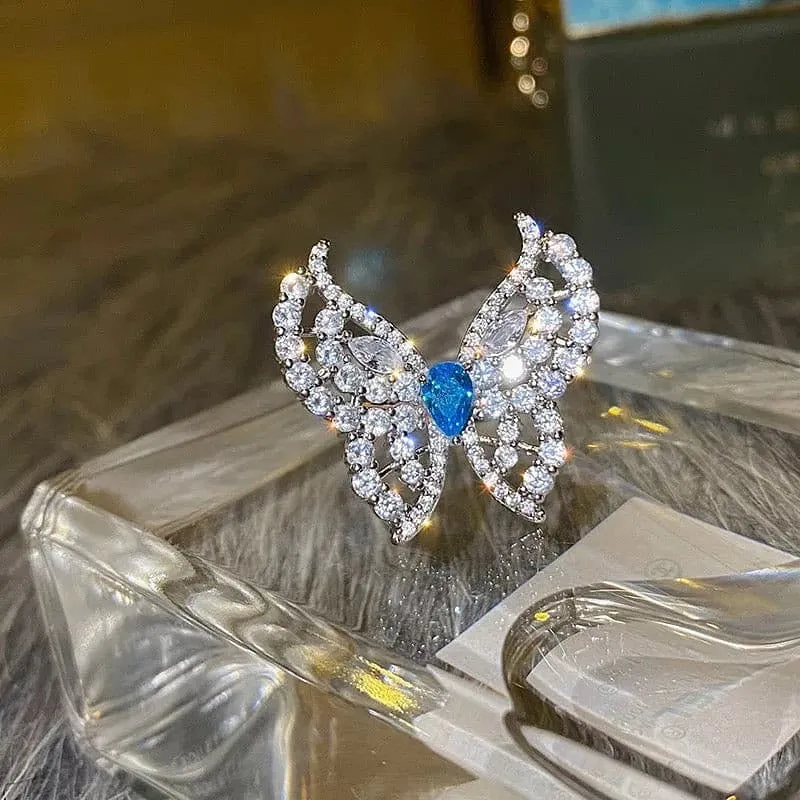 Crystal Butterfly Ring