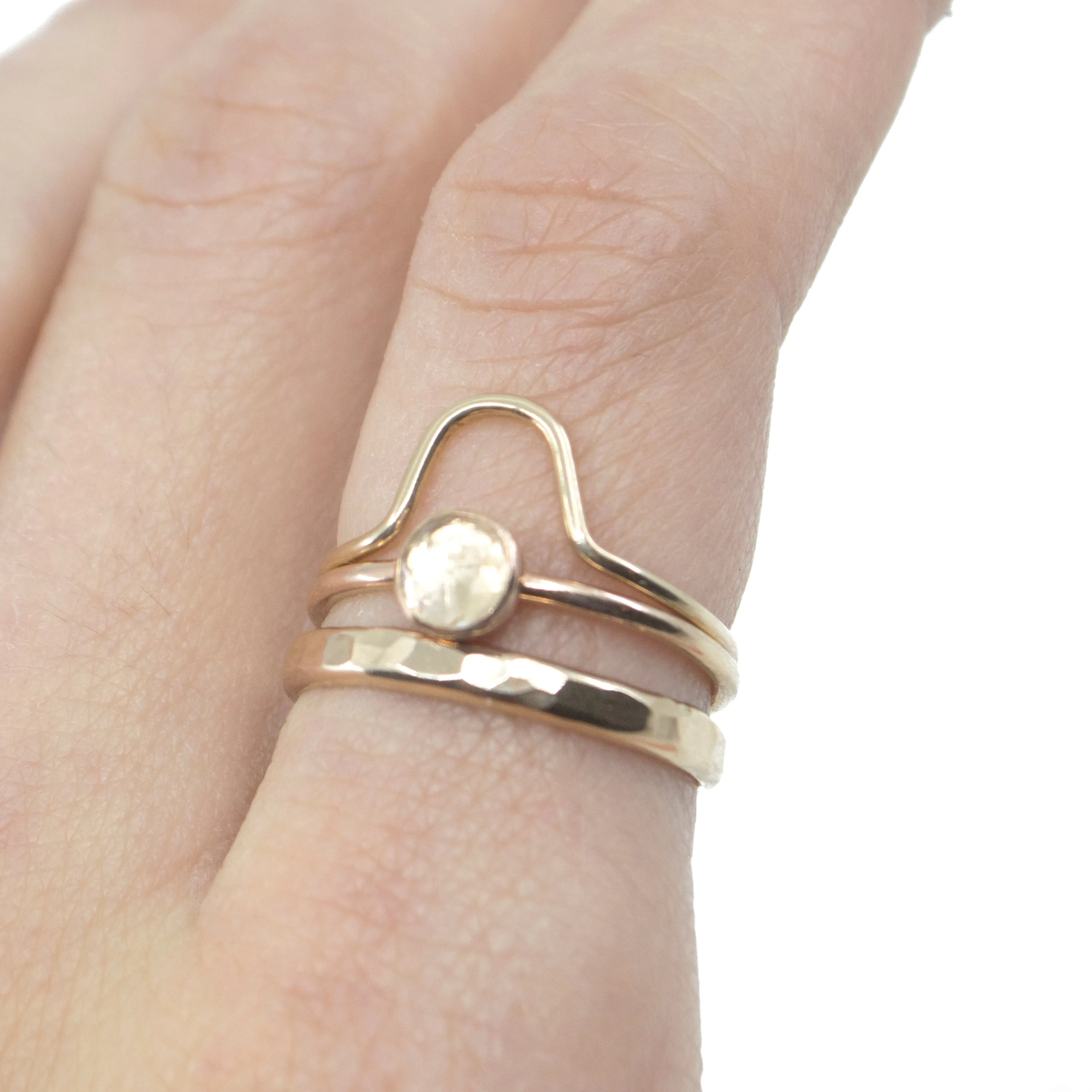 Curve Ring in Gold Filled