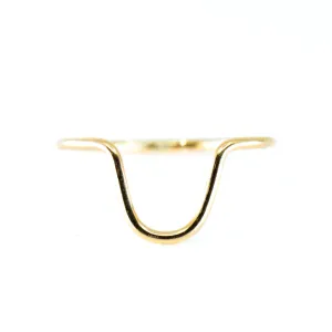 Curve Ring in Gold Filled