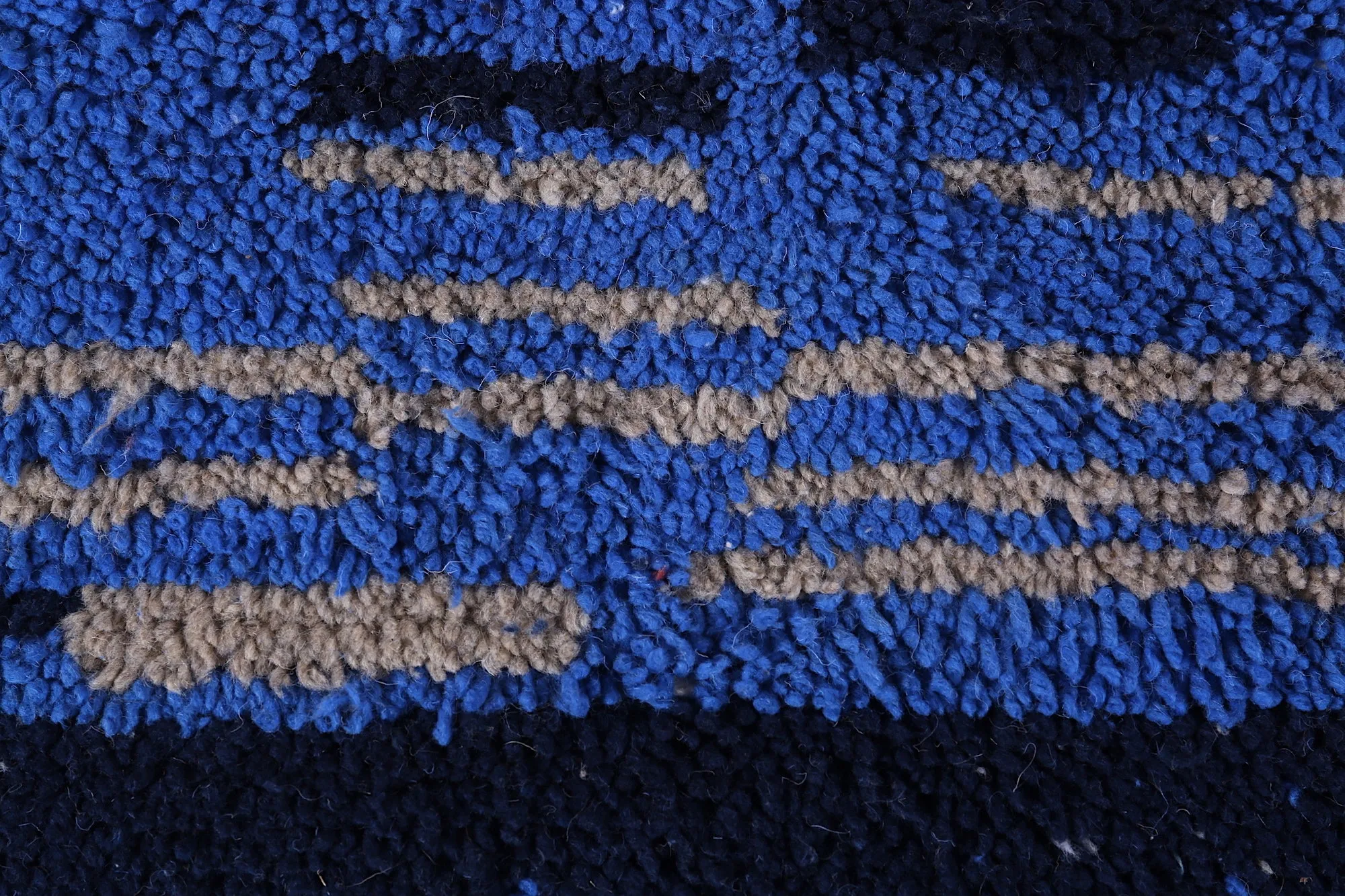 Custom Dark Blue Moroccan rug - Handmade Berber Carpet