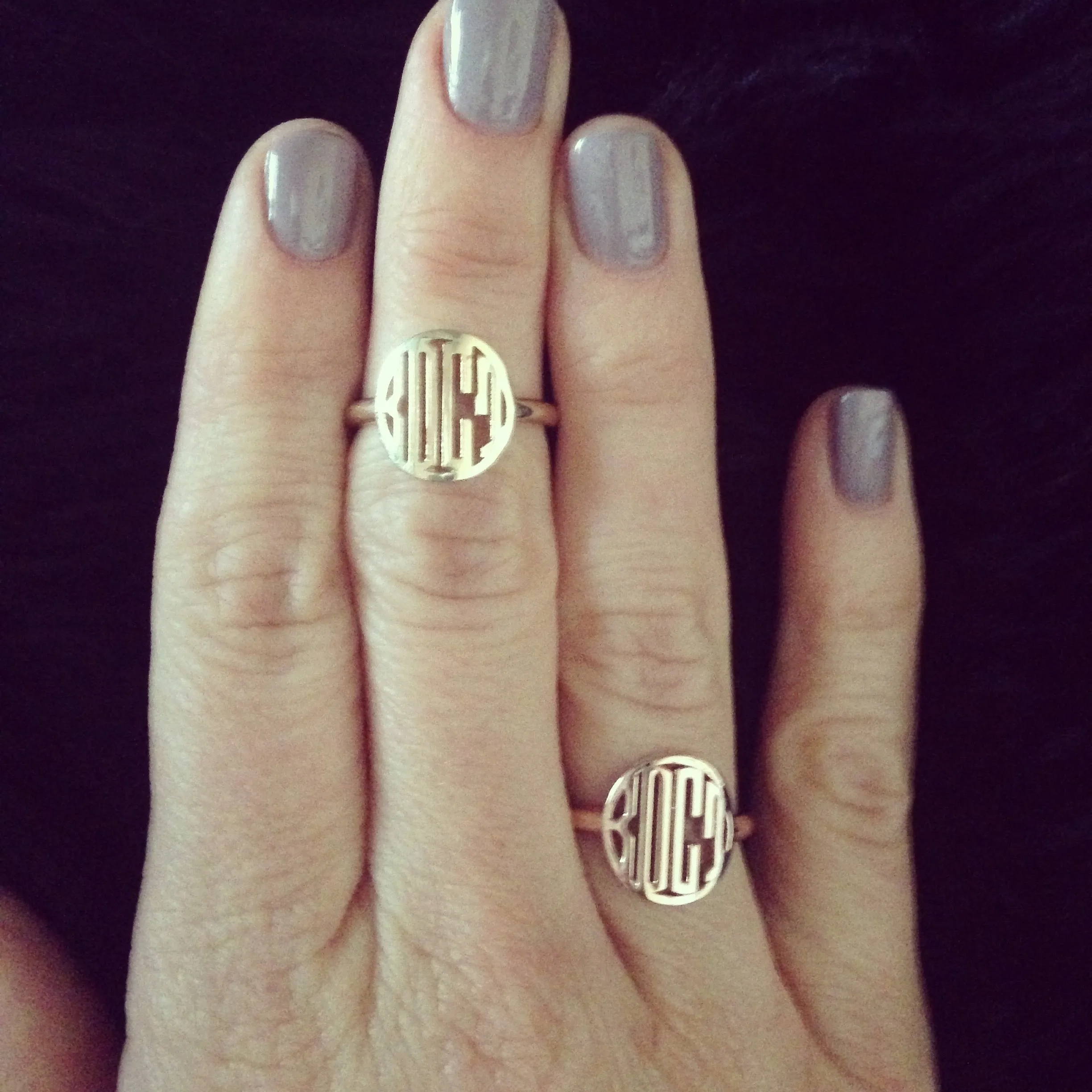 Custom Initial Signet Ring