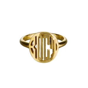 Custom Initial Signet Ring