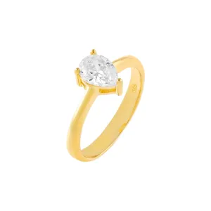 CZ Dainty Teardrop Ring