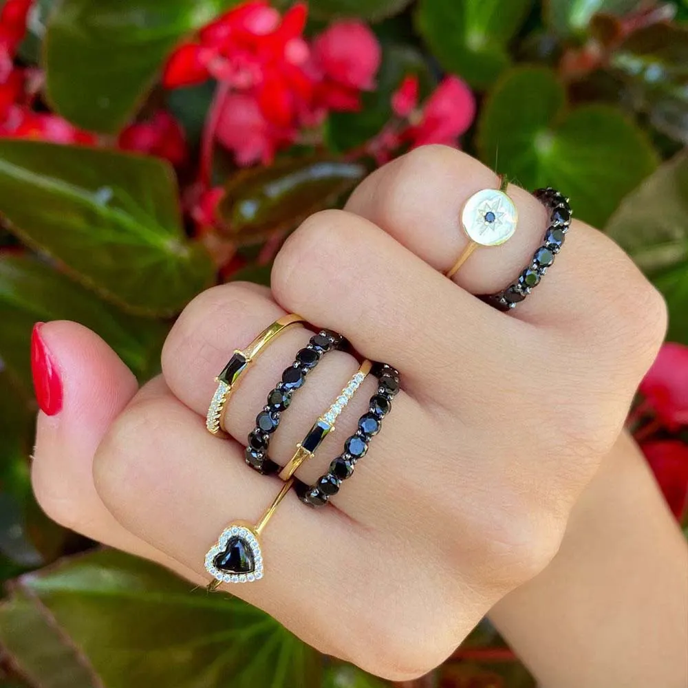 CZ Mini Heart Ring