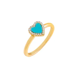 CZ Mini Heart Ring