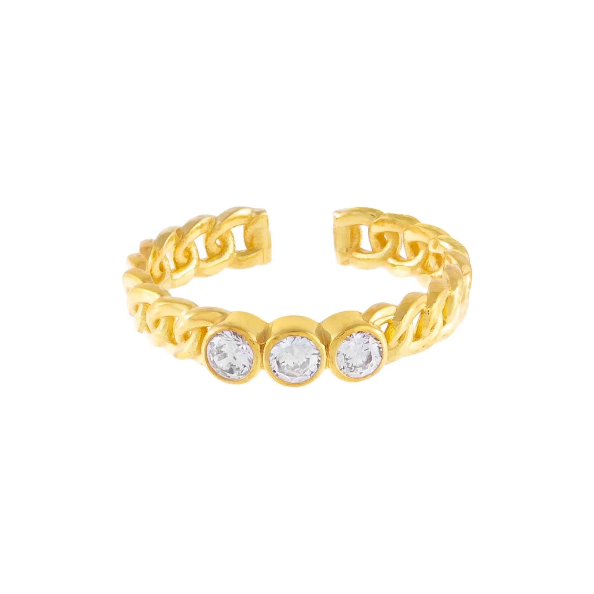 CZ Trio Colored Stone Ring