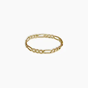 Dainty Chain Breaker Ring 14K Solid Gold