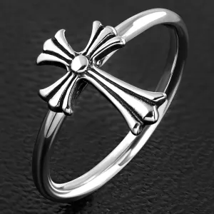 Dainty Cross Ring (#c204)