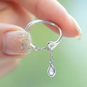 Dainty Drop Ring