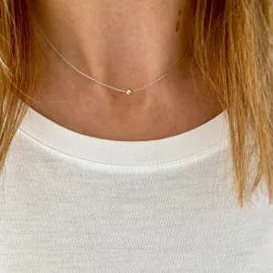 Dainty Gold Bead Necklace