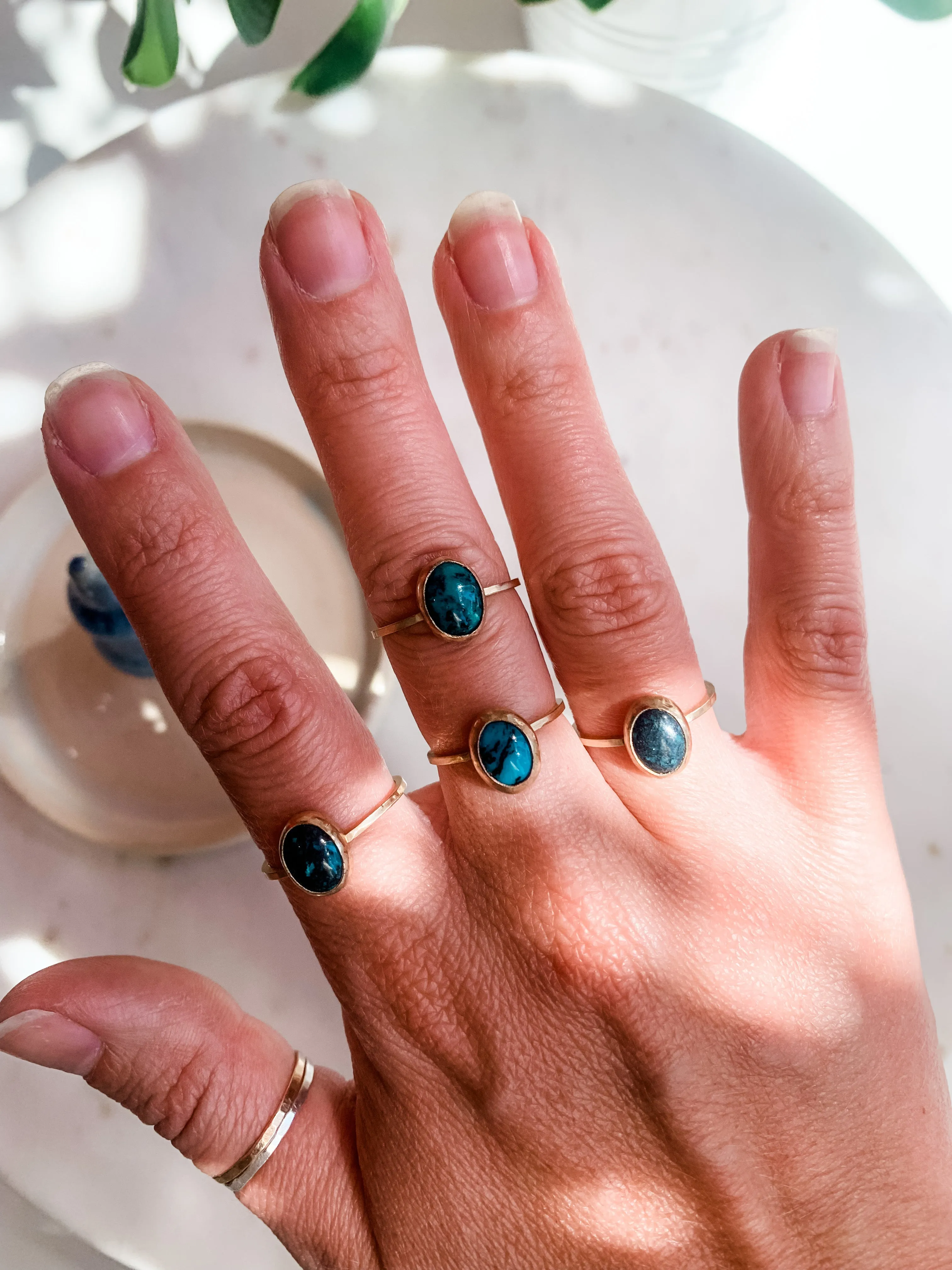 Dainty Hubei Turquoise Ring