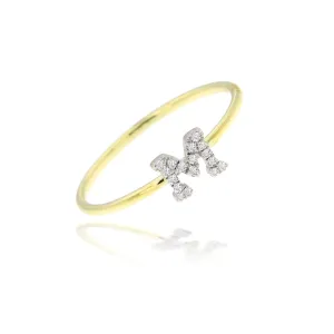 Dainty Initial Ring
