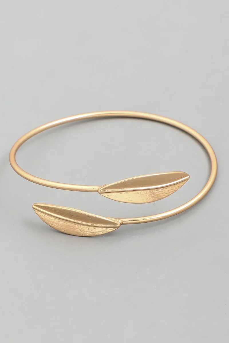 Dainty Leaf Cuff Bracelet