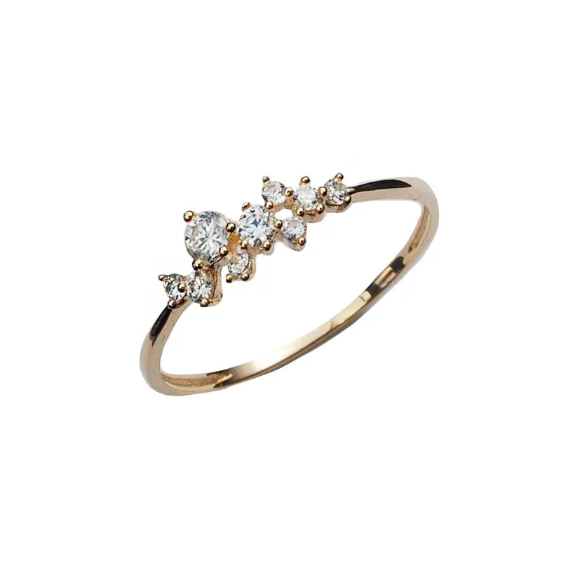 Dainty Shiny Star Plum Ring