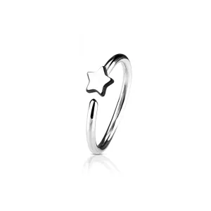 Dainty Star Nose Hoop