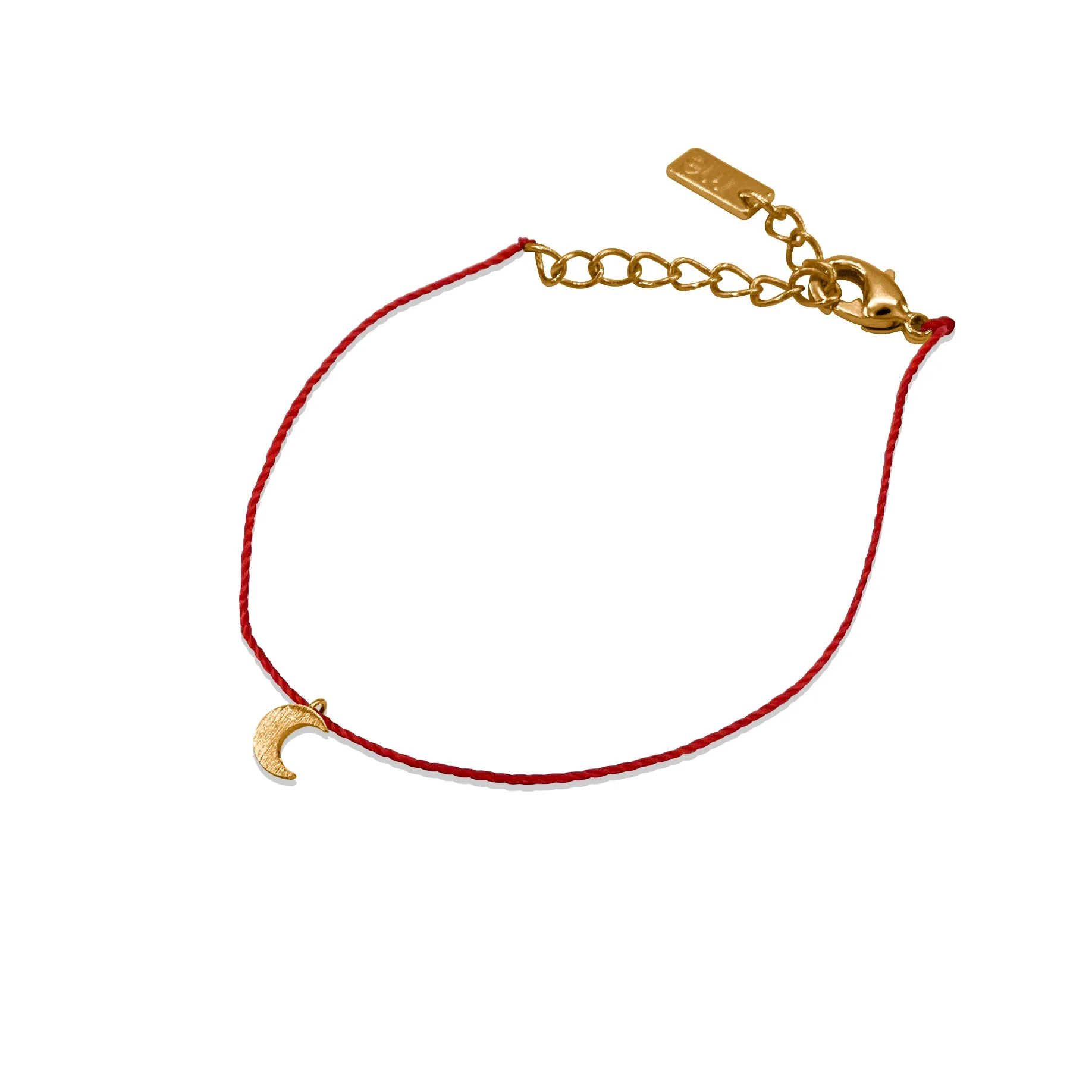 Dainty thread charm bracelet