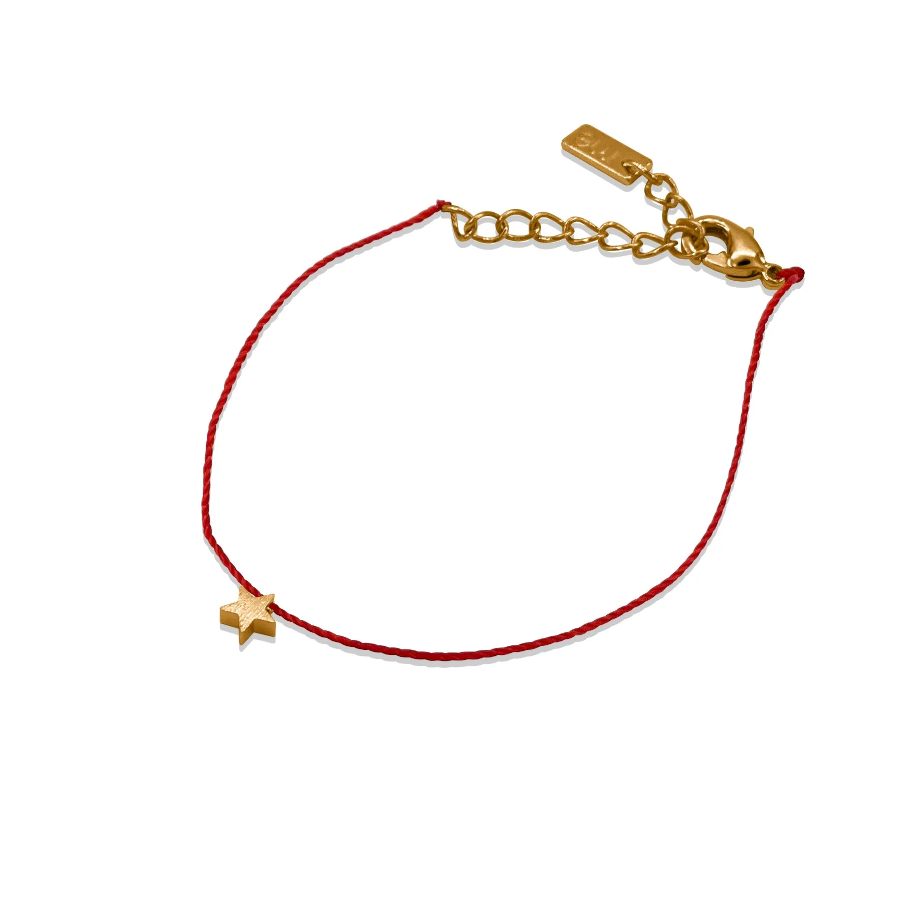 Dainty thread charm bracelet