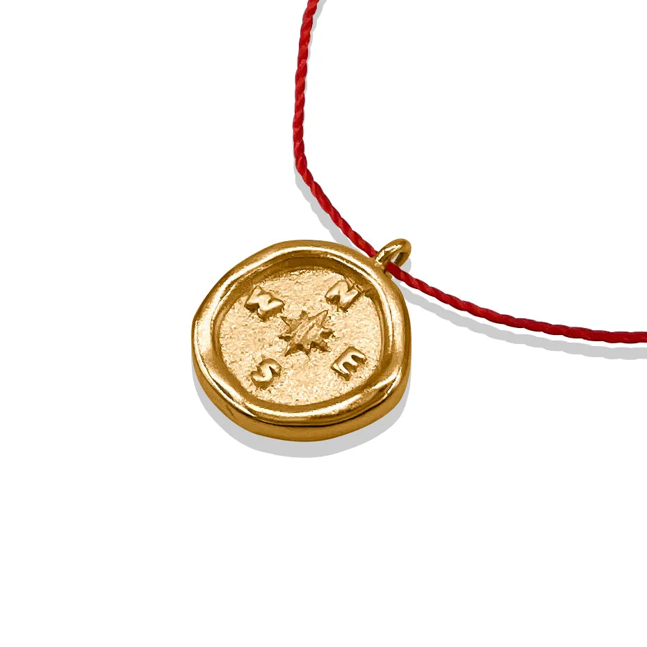 Dainty thread charm bracelet