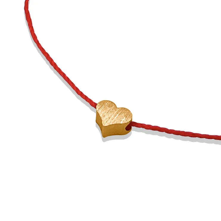 Dainty thread charm bracelet