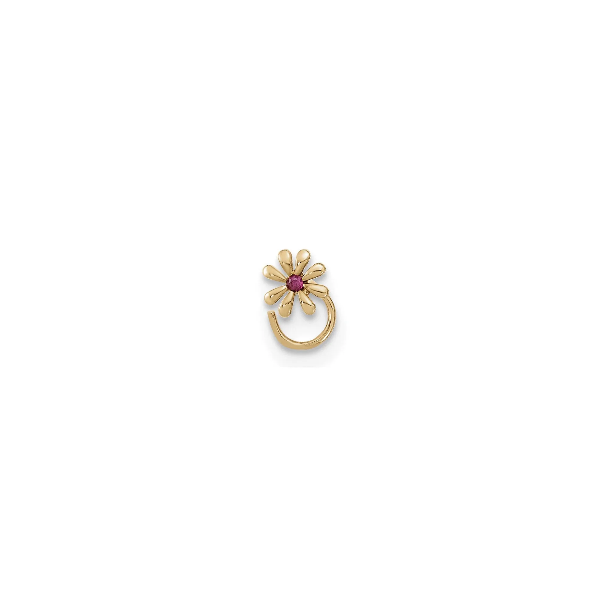 Daisy Flower Nose Ring (14K)